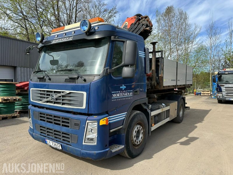 2008 Volvo FM400 4X2 kranbil / Palfinger PK12002-EH kran / EU-ok / Ekstra flak - Camión grúa: foto 1 2008 Volvo FM400 4X2 kranbil / Palfinger PK12002-EH kran / EU-ok / Ekstra flak - Camión grúa: foto 1