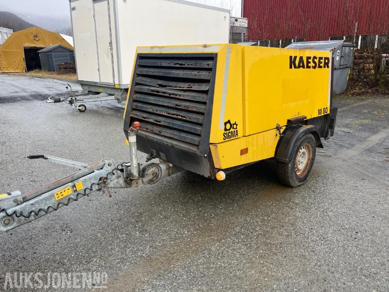 2012 Kaeser M 80 tilhenger kompressor med 2654 timer - Equipo de construcción: foto 1 2012 Kaeser M 80 tilhenger kompressor med 2654 timer - Equipo de construcción: foto 1