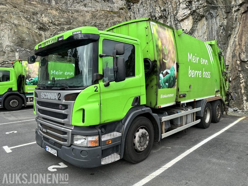 2016 Scania P320 Komprimatorbil - 2 kammer Inkl. biokammer/MTM påbygg/EU ok, 288978km - Camión de basura: foto 1 2016 Scania P320 Komprimatorbil - 2 kammer Inkl. biokammer/MTM påbygg/EU ok, 288978km - Camión de basura: foto 1