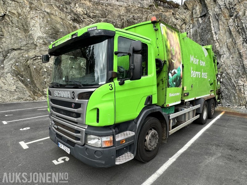 2016 Scania P320 Komprimatorbil - NY EU/2 kammer Inkl. biokammer/MTM påbygg, 277256km - Camión de basura: foto 1 2016 Scania P320 Komprimatorbil - NY EU/2 kammer Inkl. biokammer/MTM påbygg, 277256km - Camión de basura: foto 1