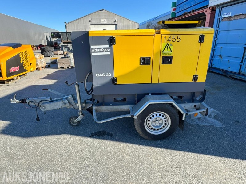 2017 Atlas Copco QAS 20 strømaggregat 20KVA / rep objekt - Equipo de construcción: foto 2 2017 Atlas Copco QAS 20 strømaggregat 20KVA / rep objekt - Equipo de construcción: foto 2