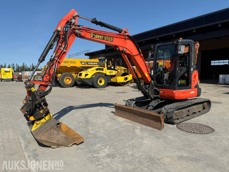 2018 Kubota U55-4 BELTEGRAVER ENGCON ROTOTILT 2 SKUFFER SERVICEHISTORIKK SENTRALSMØRING - Excavadora: foto 1 2018 Kubota U55-4 BELTEGRAVER ENGCON ROTOTILT 2 SKUFFER SERVICEHISTORIKK SENTRALSMØRING - Excavadora: foto 1