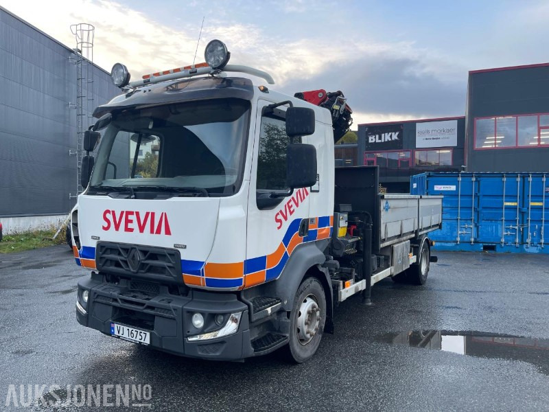 2019 Renault D 4X2 Kranbil med tipp - nedfellbare karmer - Kun 66975 Km - Camión grúa: foto 1 2019 Renault D 4X2 Kranbil med tipp - nedfellbare karmer - Kun 66975 Km - Camión grúa: foto 1