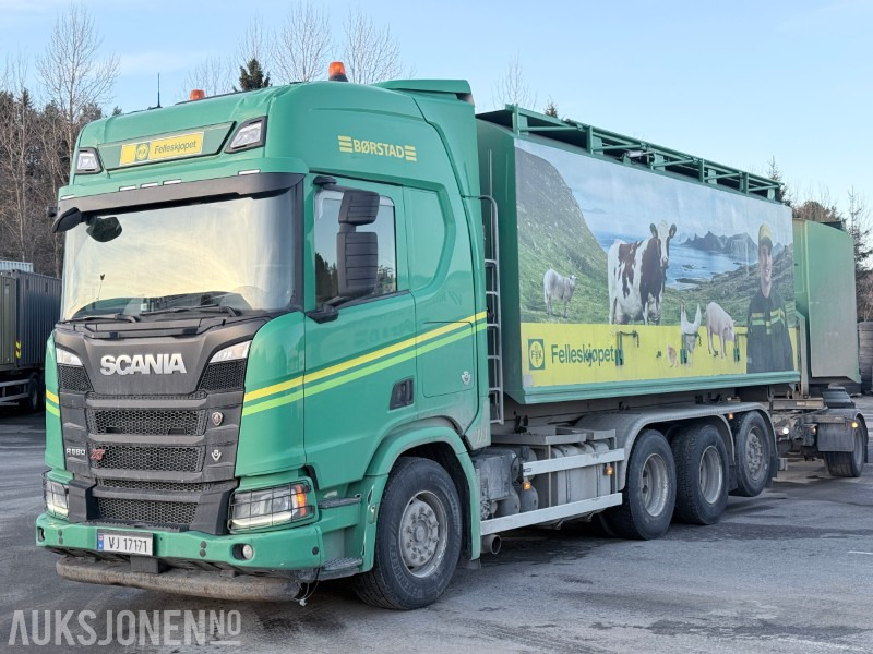 2019 Scania R 580 8x4 tridem krokløft - VDL 24t krok - Camión multibasculante: foto 1 2019 Scania R 580 8x4 tridem krokløft - VDL 24t krok - Camión multibasculante: foto 1
