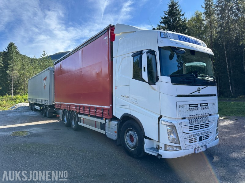 2019 Volvo FH 500 med Krone kapelltralle og dolly – Modulvogntog med full sideåpning - euro 6 - Camión caja cerrada: foto 3 2019 Volvo FH 500 med Krone kapelltralle og dolly – Modulvogntog med full sideåpning - euro 6 - Camión caja cerrada: foto 3