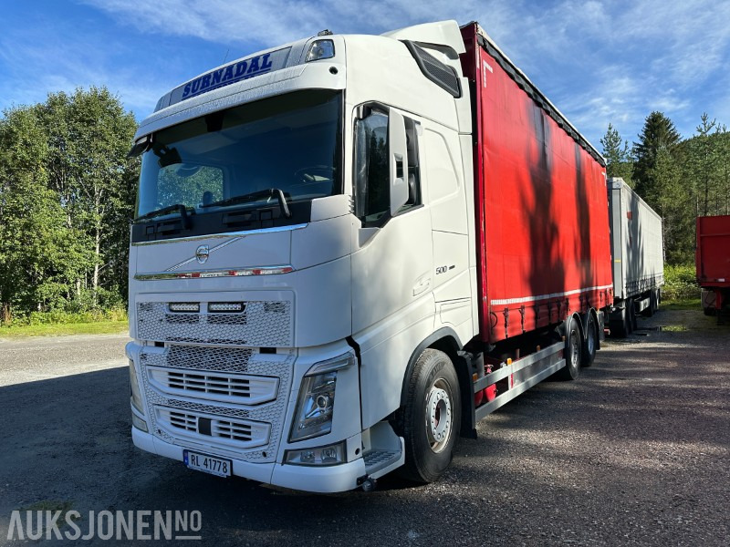 2019 Volvo FH 500 med Krone kapelltralle og dolly – Modulvogntog med full sideåpning - euro 6 - Camión caja cerrada: foto 2 2019 Volvo FH 500 med Krone kapelltralle og dolly – Modulvogntog med full sideåpning - euro 6 - Camión caja cerrada: foto 2