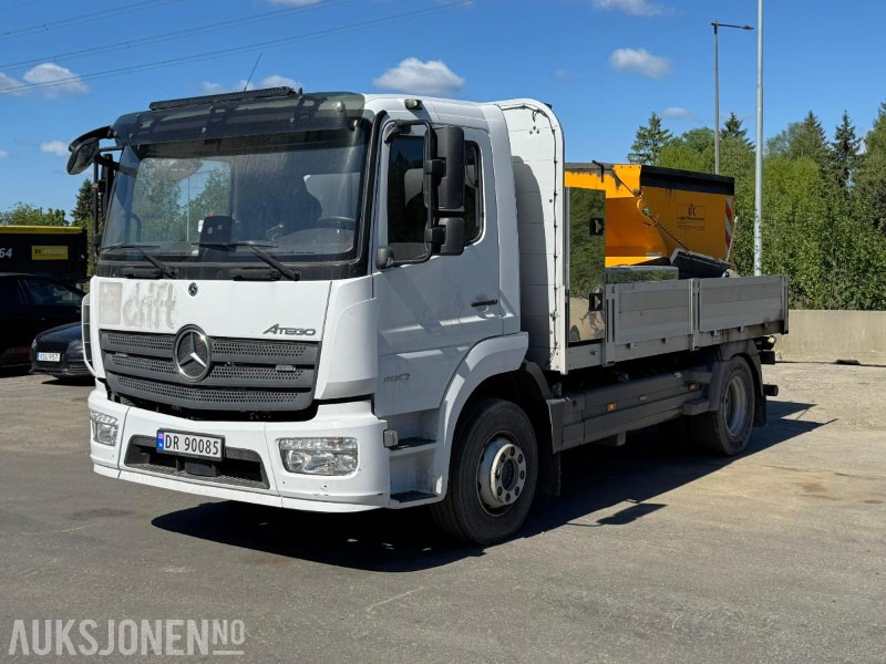 2021 Mercedes-Benz Atego 1530 lappebil/asfaltcontainer/hengsrød plan/adaptiv cruisecontrol/kamera - Camión caja abierta: foto 1 2021 Mercedes-Benz Atego 1530 lappebil/asfaltcontainer/hengsrød plan/adaptiv cruisecontrol/kamera - Camión caja abierta: foto 1