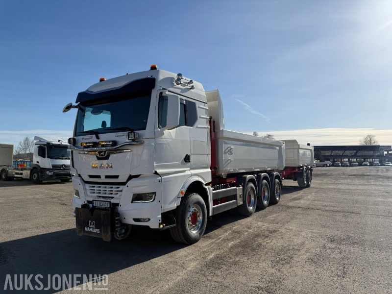 2022 MAN TGX 35.510 - Bil og henger. Grus og asfalt kasser - Camión volquete: foto 1 2022 MAN TGX 35.510 - Bil og henger. Grus og asfalt kasser - Camión volquete: foto 1