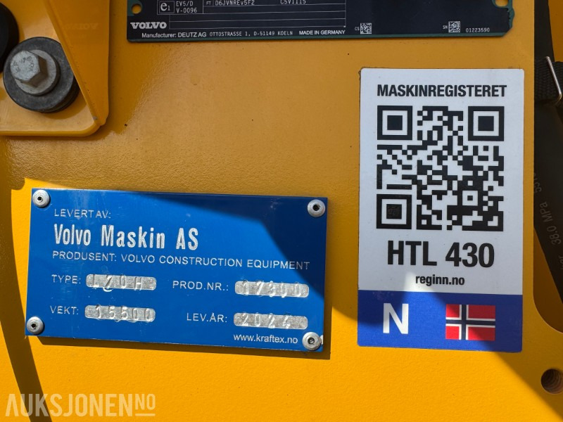 Cargadora de ruedas 2024 Volvo L70H2 HJULLASTER MED SKUFFE, SETRALSMØRING, VEKT +++ KUN400 TIMER: foto 17