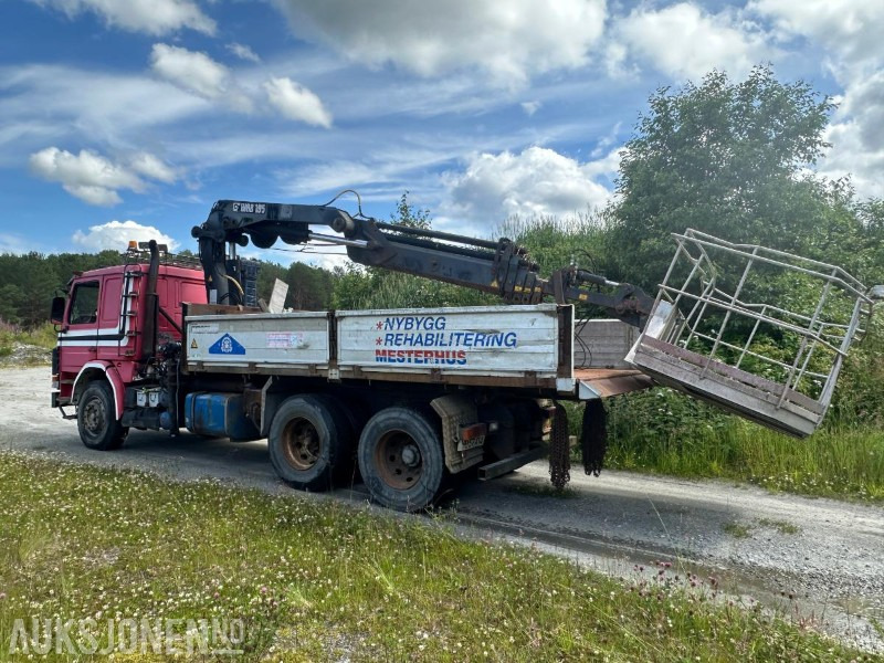 Scania P112H - Intercooler - 6X2 - Fastmontert kran med uttrekk og kurv - Tipp kasse - Camión grúa: foto 3 Scania P112H - Intercooler - 6X2 - Fastmontert kran med uttrekk og kurv - Tipp kasse - Camión grúa: foto 3