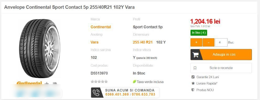 Rueda completa nuevo Continental NOI NOU ContisportContact 255 / 40 ZR 21: foto 6