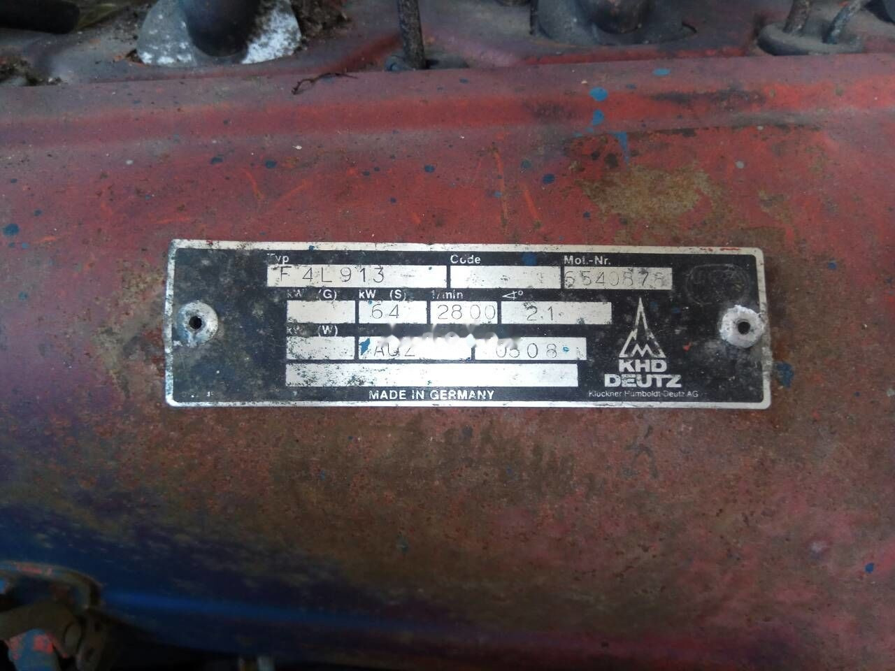 Deutz F4L913 Deutz - Motor para Camión: foto 3 Deutz F4L913 Deutz - Motor para Camión: foto 3