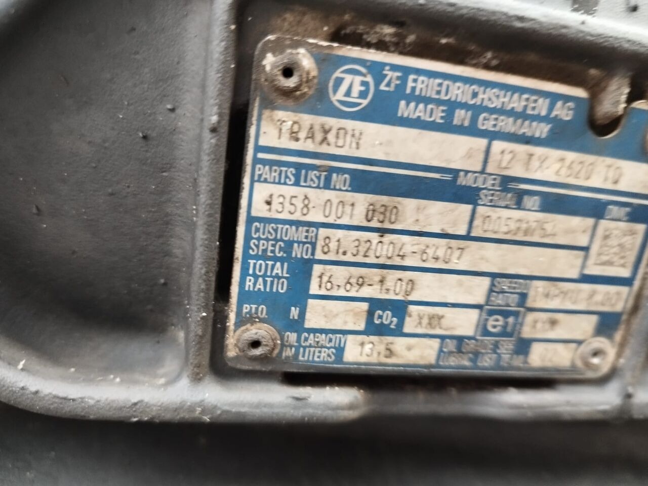 ZF Traxon 12TX2620TD MAN TGX truck - Caja de cambios para Camión: foto 1 ZF Traxon 12TX2620TD MAN TGX truck - Caja de cambios para Camión: foto 1