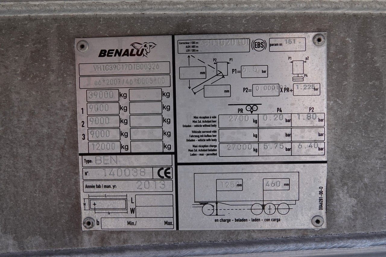 Semirremolque volquete Benalu WYWROTKA / 25 m3 / ALUMINIOWA / HYDROKLAPA / 2X: foto 19