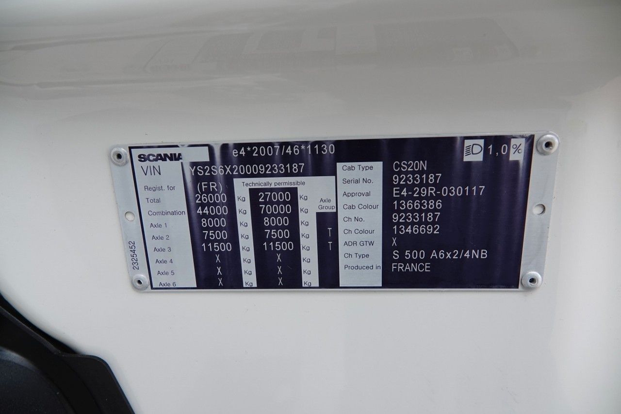 Cabeza tractora Scania S 500 / 6x2 / PUSHER / RETARDER / I-PARK COOL /: foto 17 Cabeza tractora Scania S 500 / 6x2 / PUSHER / RETARDER / I-PARK COOL /: foto 17