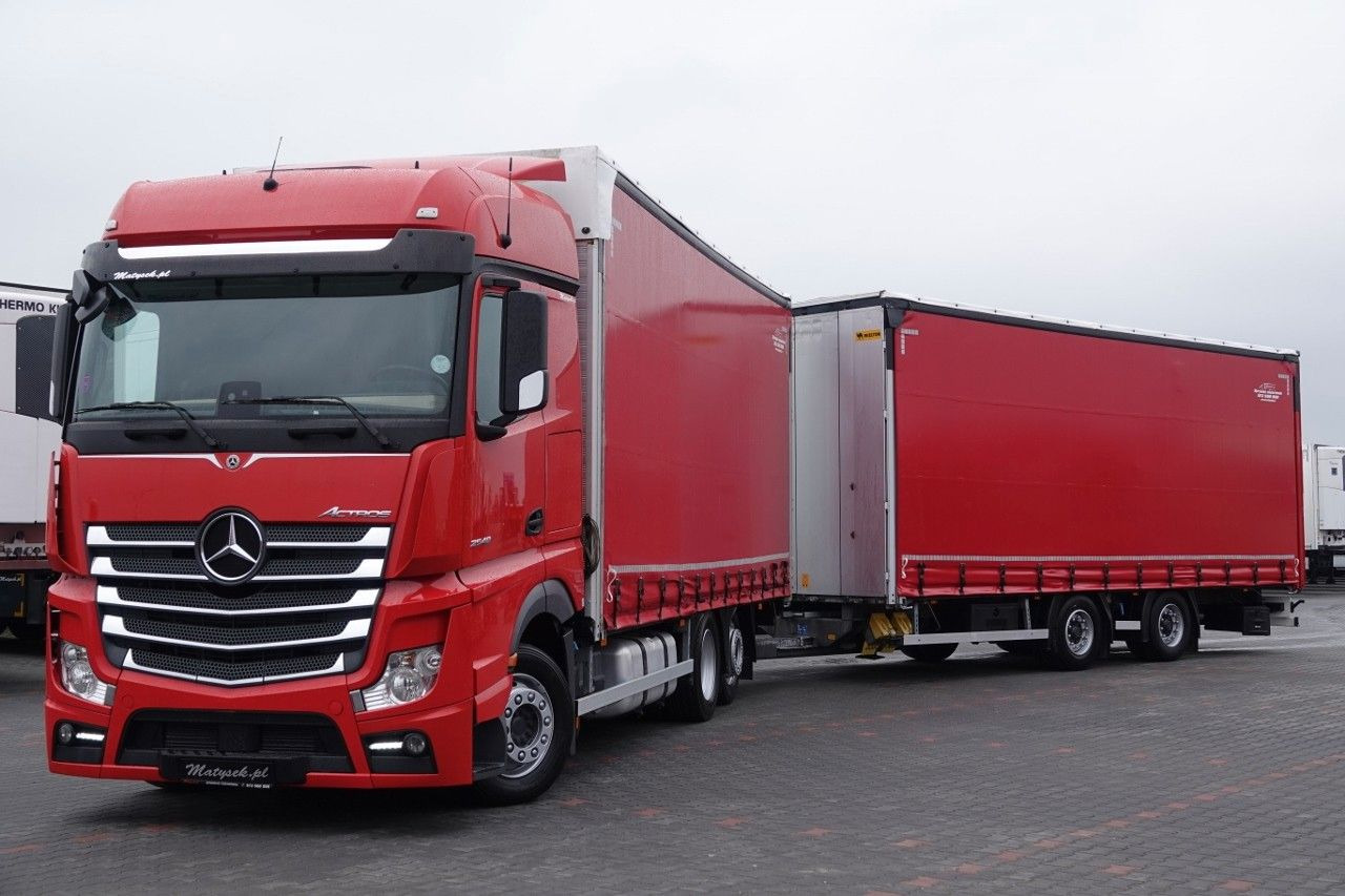 Mercedes-Benz ACTROS 2548 / ZESTAW TANDEM 120 M3 / PRZEJAZDOWY - Camión lona: foto 1 Mercedes-Benz ACTROS 2548 / ZESTAW TANDEM 120 M3 / PRZEJAZDOWY - Camión lona: foto 1