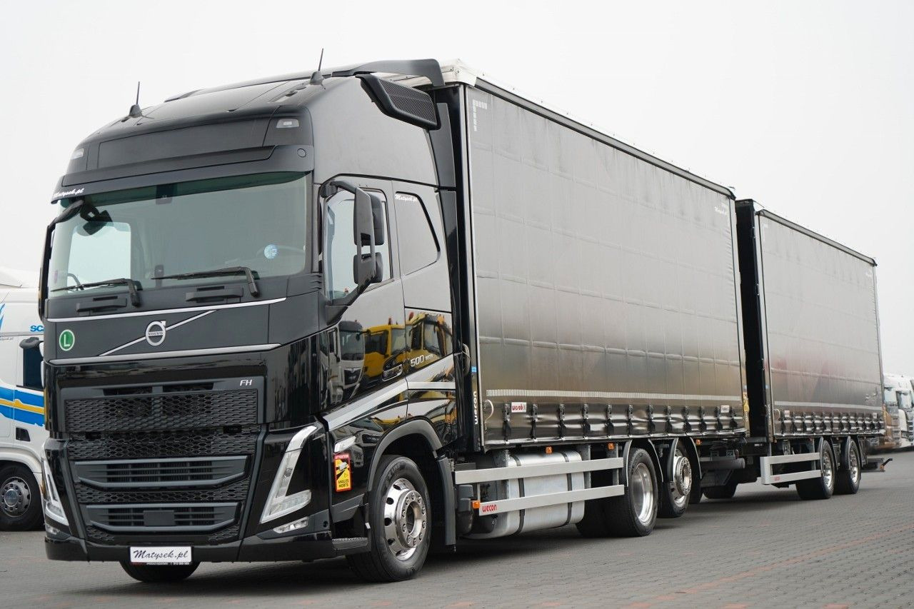 Volvo FH 500 /XXL / ZESTAW TANDEM PRZEJAZDOWY 120 M3 / - Camión lona, Remolque con toldo: foto 1 Volvo FH 500 /XXL / ZESTAW TANDEM PRZEJAZDOWY 120 M3 / - Camión lona, Remolque con toldo: foto 1