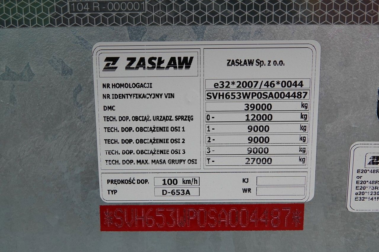 Semirremolque lona nuevo ZASŁAW WYWROTKA 26 m3 / FABRYCZNIE NOWA / STALOWA ZASŁAW WYWROTKA 24 m3 / FABRYCZNIE NOWA / STALOWA / RYN: foto 18