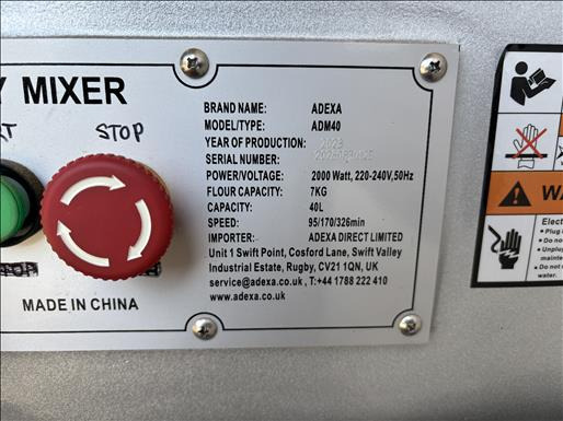 Maquinaria de alimentación Adexa ADM40 Planetary mixer: foto 6 Maquinaria de alimentación Adexa ADM40 Planetary mixer: foto 6