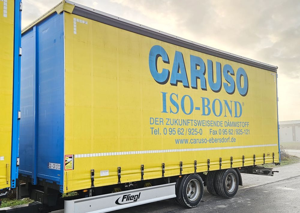 Fliegl PRZYCZEPA CIĘŻAROWA / 60m3 / 2 SZT IDENTYCZNE / NOWE PLANDEKI W CENIE / 3M WYSOKA / TANDEM / 2 OSIE / 19 PALET / DOLNY SPRZĘG / 18 TON DMC / 13 TON ŁADOWNOŚĆ - Remolque con toldo: foto 1 Fliegl PRZYCZEPA CIĘŻAROWA / 60m3 / 2 SZT IDENTYCZNE / NOWE PLANDEKI W CENIE / 3M WYSOKA / TANDEM / 2 OSIE / 19 PALET / DOLNY SPRZĘG / 18 TON DMC / 13 TON ŁADOWNOŚĆ - Remolque con toldo: foto 1