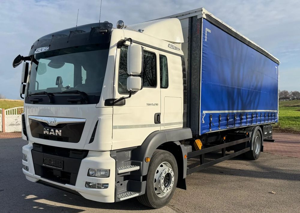 MAN TGM 15.290 / FIRANKA / 2016R / KLIMA POSTOJOWA /SPROWADZONY/ 8T ŁADOWNOŚĆ / 17 PALET / E6 / WINDA / - Camión lona: foto 1 MAN TGM 15.290 / FIRANKA / 2016R / KLIMA POSTOJOWA /SPROWADZONY/ 8T ŁADOWNOŚĆ / 17 PALET / E6 / WINDA / - Camión lona: foto 1
