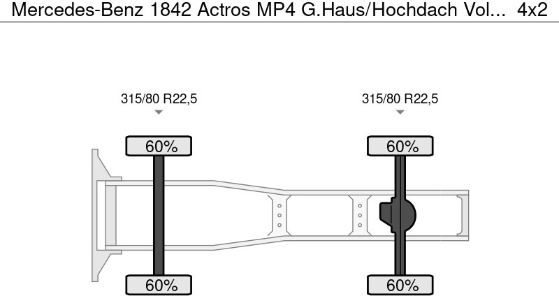 Mercedes-Benz 1842 Actros MP4 G.Haus/Hochdach Vollbaust - Cabeza tractora: foto 5 Mercedes-Benz 1842 Actros MP4 G.Haus/Hochdach Vollbaust - Cabeza tractora: foto 5