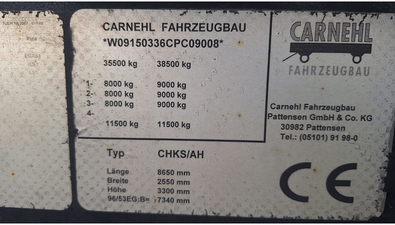 Carnehl Kippmulde 3 Achser Hardox 26 Kubik - Semirremolque volquete: foto 5 Carnehl Kippmulde 3 Achser Hardox 26 Kubik - Semirremolque volquete: foto 5