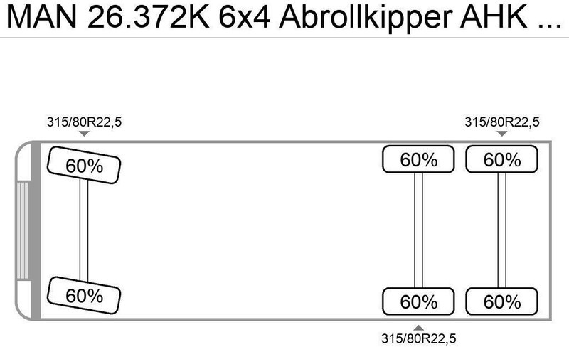 MAN 26.372K 6x4 Abrollkipper AHK Blatt/Blatt - Camión multibasculante: foto 4 MAN 26.372K 6x4 Abrollkipper AHK Blatt/Blatt - Camión multibasculante: foto 4