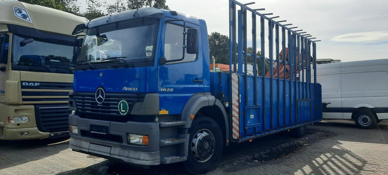 Mercedes-Benz 1828 Pritsche+Glastransport - Camión caja abierta, Camión grúa: foto 2 Mercedes-Benz 1828 Pritsche+Glastransport - Camión caja abierta, Camión grúa: foto 2