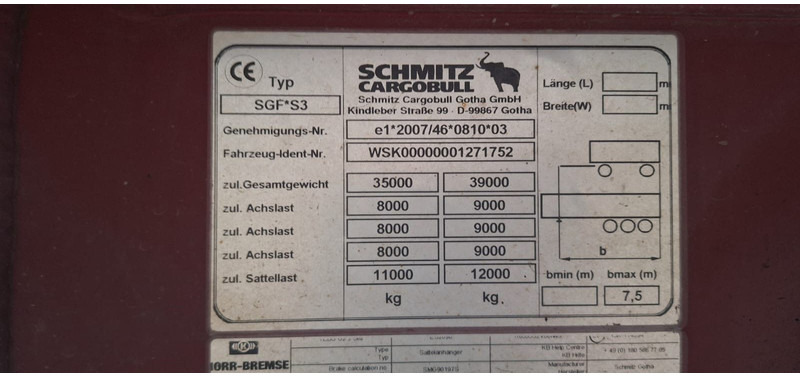 Schmitz Cargobull Kippmulde 26 Kubik Stahlaufbau - Semirremolque volquete: foto 5 Schmitz Cargobull Kippmulde 26 Kubik Stahlaufbau - Semirremolque volquete: foto 5