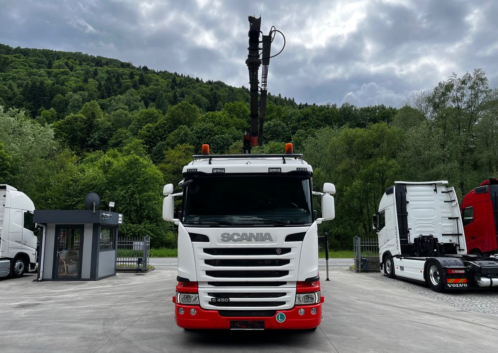 Scania G450 // 6x2// Skrzynia 6.40x2.49 // HDS Palfinger // Oś skrętna podnoszona // - Camión grúa, Camión caja abierta: foto 3 Scania G450 // 6x2// Skrzynia 6.40x2.49 // HDS Palfinger // Oś skrętna podnoszona // - Camión grúa, Camión caja abierta: foto 3