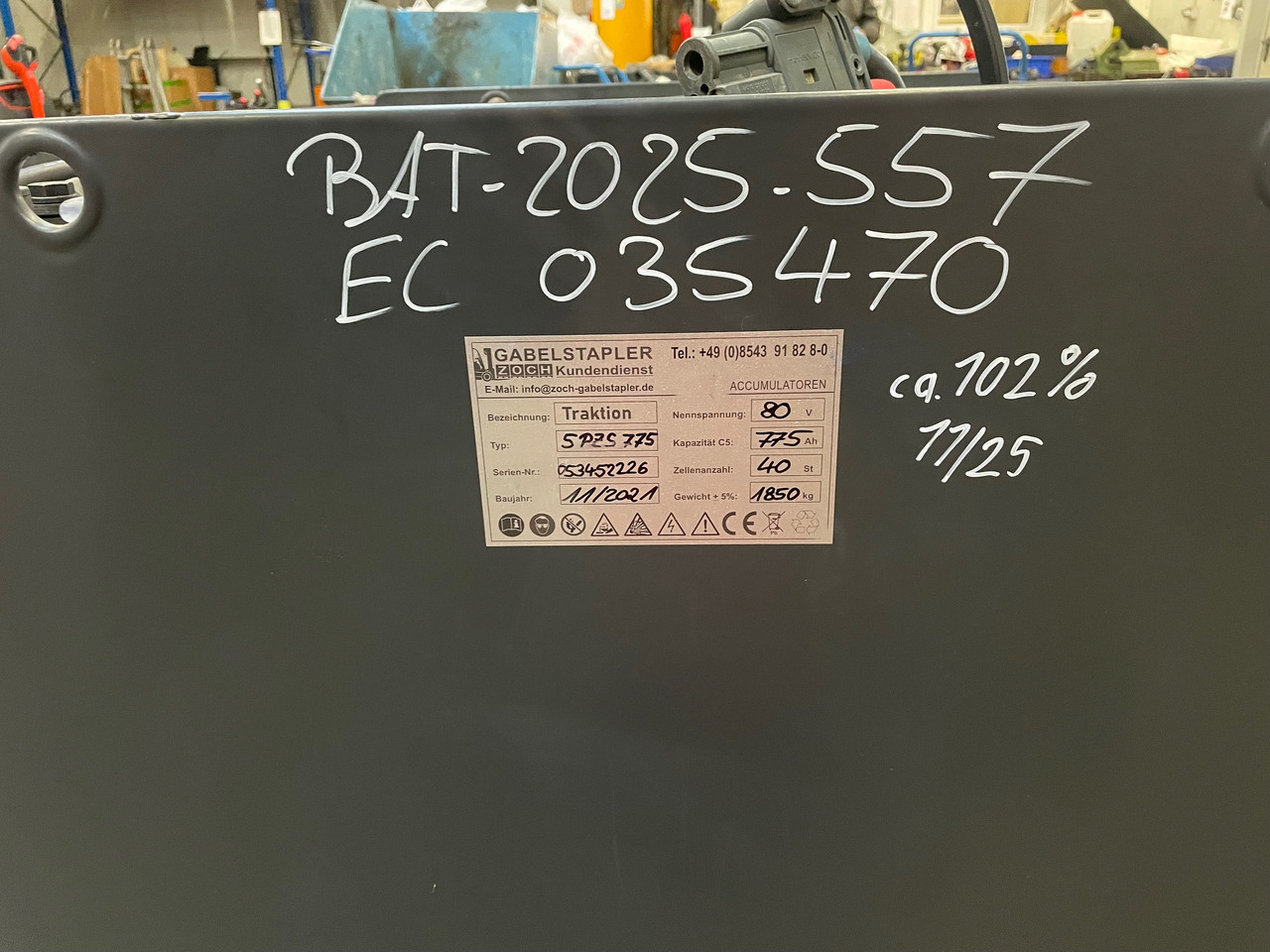 80 Volt I 5 PZS 775 - Acumulador para Carretilla elevadora: foto 3 80 Volt I 5 PZS 775 - Acumulador para Carretilla elevadora: foto 3