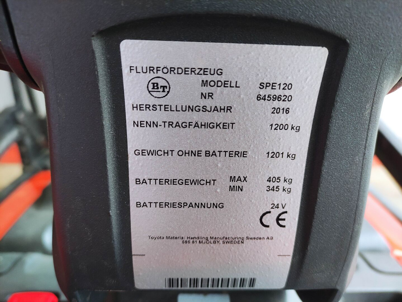 BT SPE 120 - Apilador: foto 5 BT SPE 120 - Apilador: foto 5