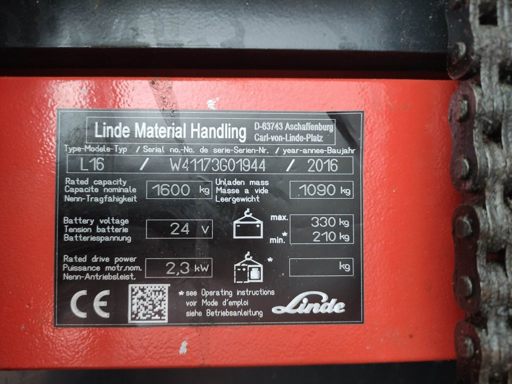 Linde L16i-1173 - Apilador: foto 5 Linde L16i-1173 - Apilador: foto 5