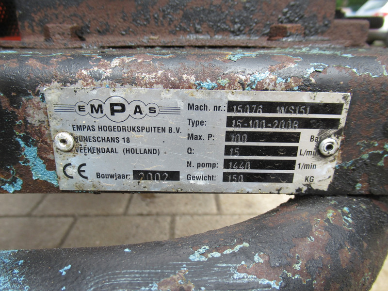 Hidrolimpiadora Empas WS 151 100 Bar / 15 L/Min Hogedruk spuit Watertank Mobiel: foto 6