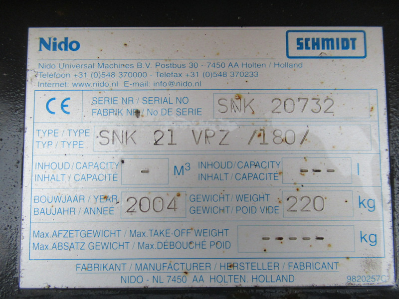 Cuchilla quitanieves NIDO Schmidt SNK 21 VPZ 210 CM Hydro Snow Plow Schnee Pflug: foto 6