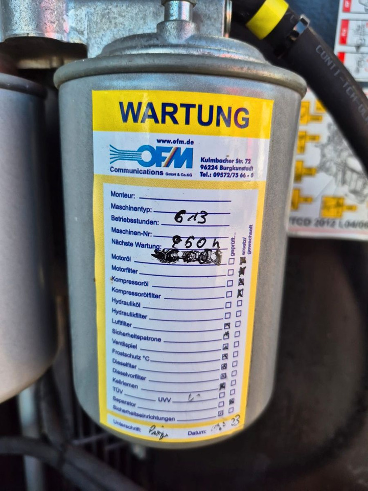 Compresor de aire Kaeser M123 SIGMA DEUTZ FAHRANLAGE 624 STD. KOMUNAL: foto 7