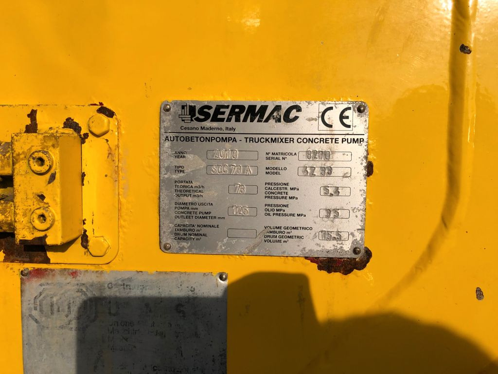 Bomba de hormigón Mercedes-Benz 4148 SERMAC 33m 10 m3  MIXER: foto 10