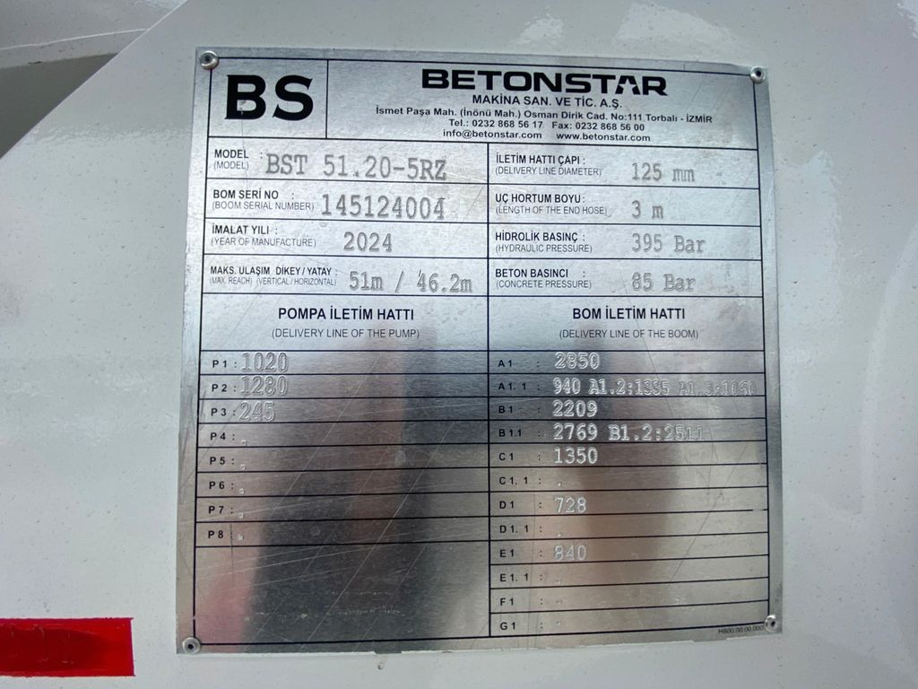 Bomba de hormigón nuevo Mercedes-Benz AROCS 4451 BETONSTAR H51.20 Verfügbar: foto 10