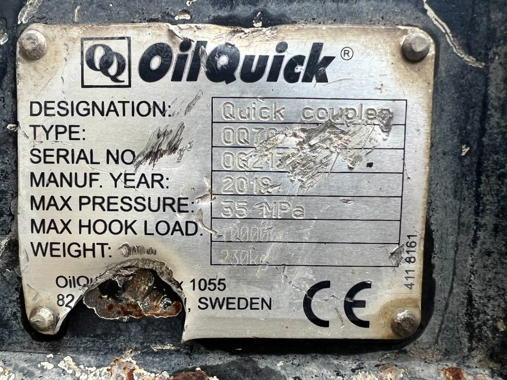 OilQuick OQ70/55 - Acoplamiento rápido para Maquinaria de construcción: foto 2 OilQuick OQ70/55 - Acoplamiento rápido para Maquinaria de construcción: foto 2