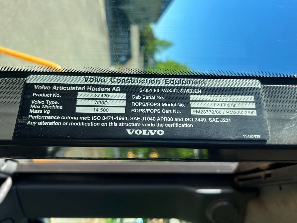Dúmper articulado Volvo A 30 D: foto 13