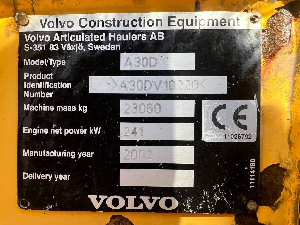 Dúmper articulado Volvo A 30 D: foto 7