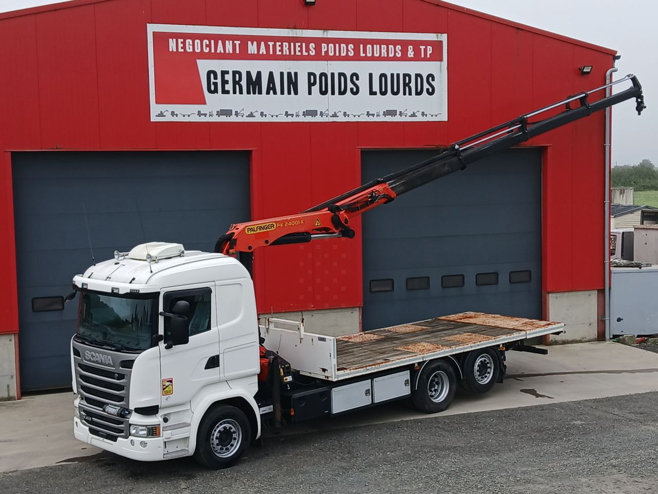 SCANIA 410 6x2 Standard platform Truck - Camión caja abierta, Camión grúa: foto 1 SCANIA 410 6x2 Standard platform Truck - Camión caja abierta, Camión grúa: foto 1