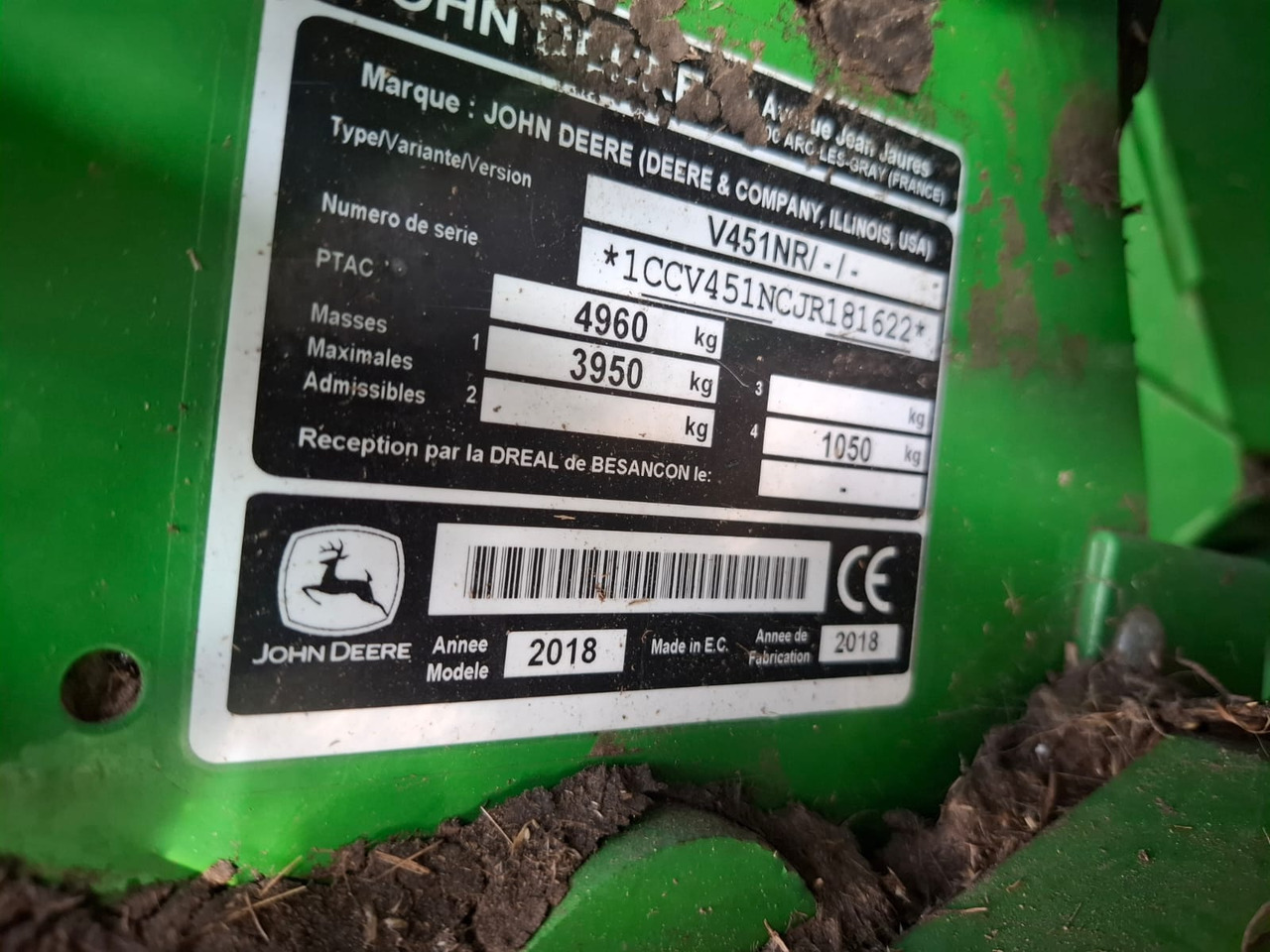 John Deere V451R - Maquinaria de henificación: foto 2 John Deere V451R - Maquinaria de henificación: foto 2
