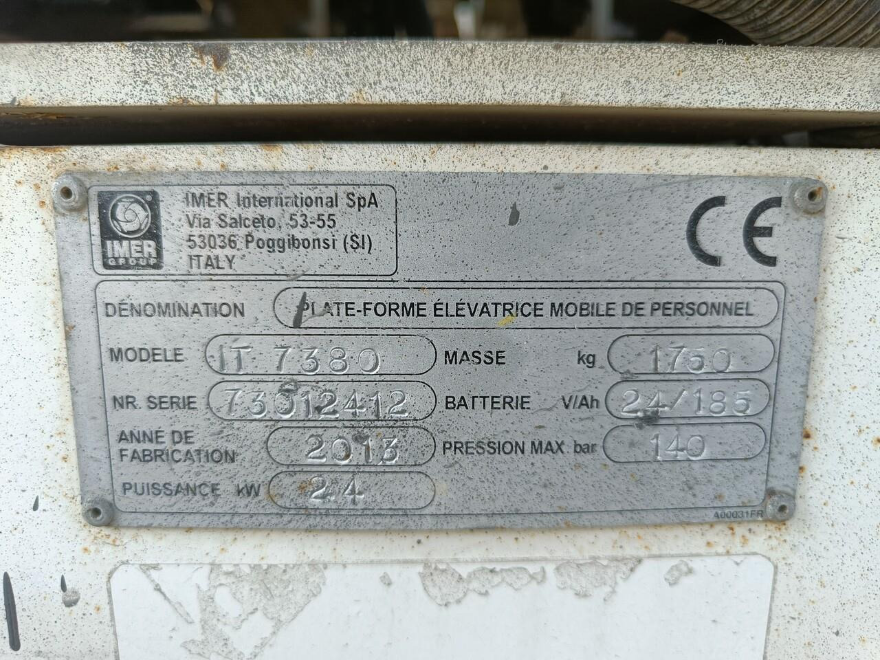 Imer IT 7380 Verrijdbare Schaarlift - Plataforma de tijeras: foto 3 Imer IT 7380 Verrijdbare Schaarlift - Plataforma de tijeras: foto 3