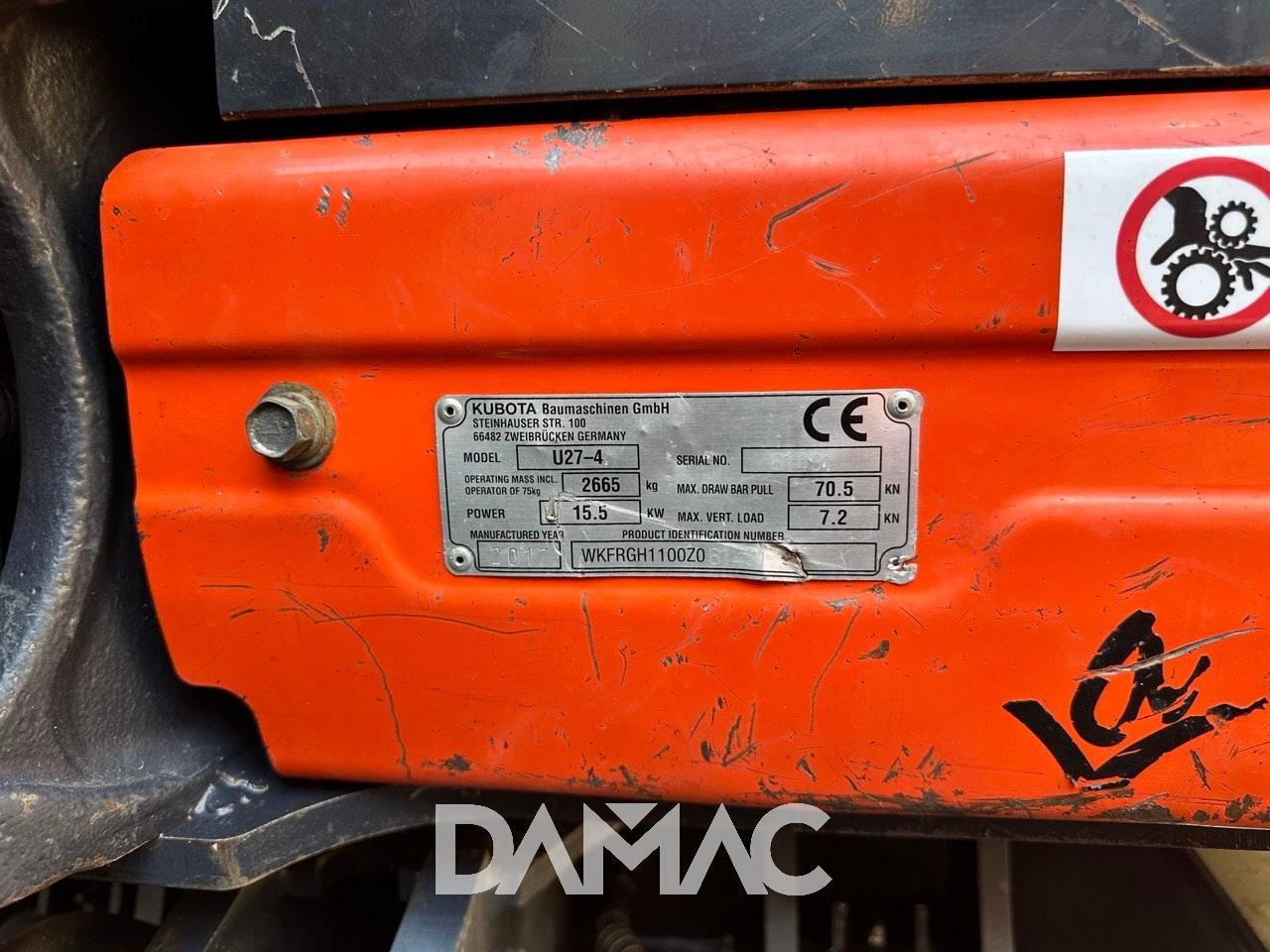 Miniexcavadora KUBOTA U27-4: foto 25 Miniexcavadora KUBOTA U27-4: foto 25