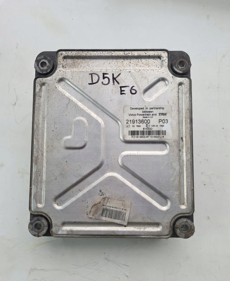 VOLVO KASETA KOMPUTER SILNIKA RENAULT GAMA D VOLVO FL EURO 6 21913600 P02 / P03 - Unidad de control para Camión: foto 4 VOLVO KASETA KOMPUTER SILNIKA RENAULT GAMA D VOLVO FL EURO 6 21913600 P02 / P03 - Unidad de control para Camión: foto 4