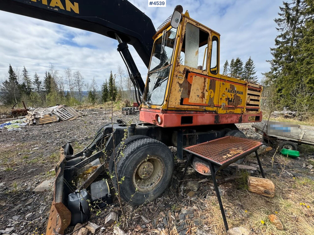 Excavadora 1979 Åkerman H9 Wheeled excavator w/ bucket. Repair object.: foto 9