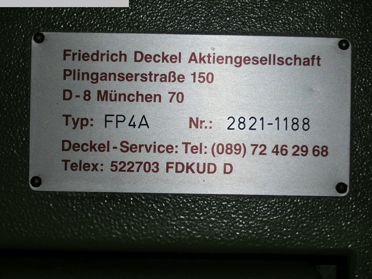 DECKEL FB4A - Fresadora: foto 4 DECKEL FB4A - Fresadora: foto 4