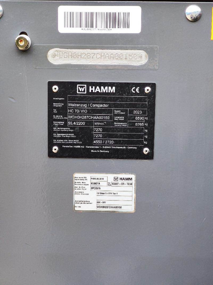 Hamm HC70i VIO - Compactador: foto 5 Hamm HC70i VIO - Compactador: foto 5